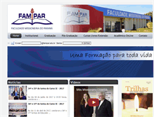 Tablet Screenshot of famipar.edu.br